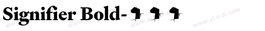 Signifier Bold字体转换 Signifier Bold字体转换